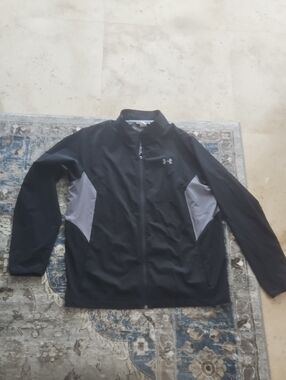 Under Armour Black and Gray Men’s Performance Full-Zip Jacket